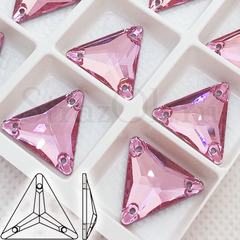 Стразы пришивные Triangle Light Rose, Треугольник Лайт Розе светло-розовые на StrazOK.ru