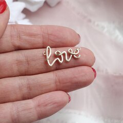 Коннектор Love 24*13,5 мм, 1 шт, позолота П359