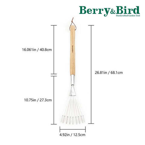 Грабли малые для кустарников длинная ручка Berry&Bird