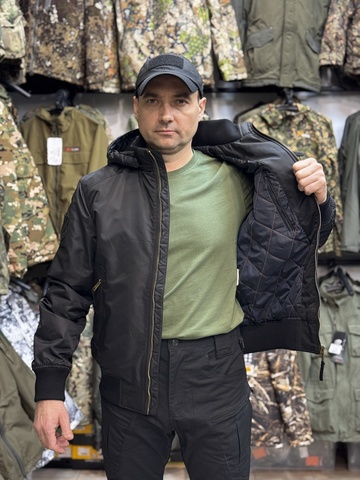 Куртка бомбер Corbona Деми Черный