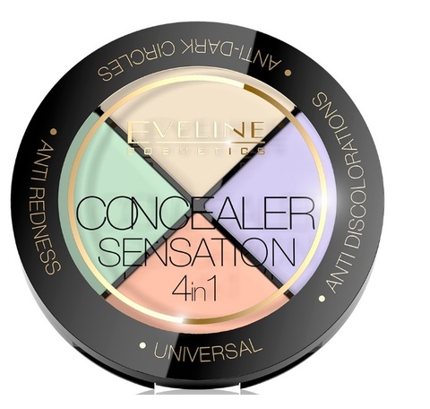 EVELINE Набор корректоров для макияжа лица серии CONCEALER SENSATION 4в1,12г