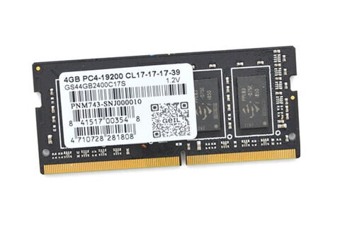Оперативная память для ноутбука 4GB DDR4 2400MHz GEIL PC4-19200 SO-DIMM 1,2V GS44GB2400C17S