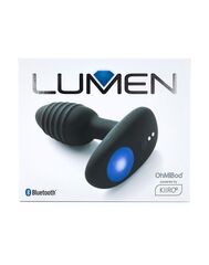 Черный интерактивный вибратор OhMiBod Lumen for Kiiroo с подсветкой - 10,2 см. - 