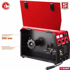 ЗУБР MIG-MAG / ММА, 200 А, RED MACHINE, сварочный полуавтомат инверторный (ПС-200)