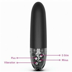 Вибратор Mystim Sleak Freak с электростимуляцией, черный