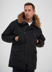Парка Alpha Industries N-3B Logo Oxford Parka Black (Черная)