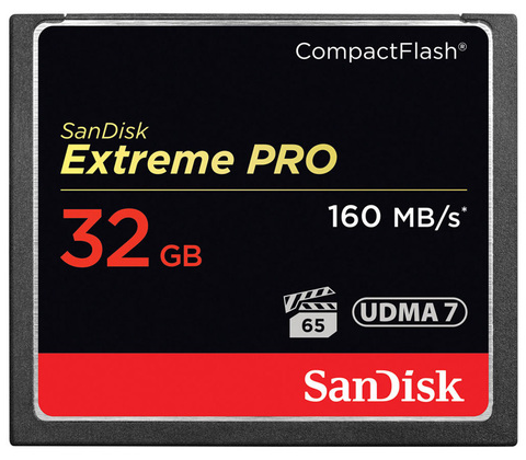 Карта памяти SanDisk 32GB Extreme PRO CF 160MB/s VPG 65, UDMA 7 Карта памяти SanDisk 32GB Extreme PRO CF 160MB/s VPG 65, UDMA 7
