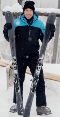 Премиальный теплый лыжный костюм Nordski Mount Blue-Black мужской