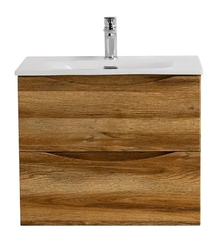 BelBagno MARINO-CER-N-600-2C-SO-RR-P MARINO-CER-N База под раковину подвесная с двумя выкатными ящиками, Rovere Rustico, 596x455x500, MARINO-CER-N-600-2C-SO-RR-P