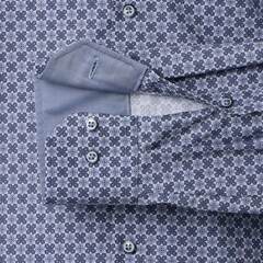 Сорочка мужская Venti Modern Fit 154491900-100 с принтом в серо-синей гамме