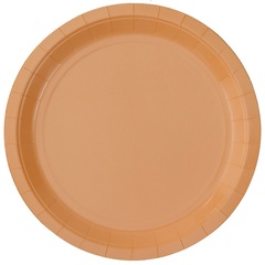 Тарелки однотонные, Персиковый, 23 см, 6 шт.