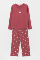 пижама  для девочки  КБ 2820/шоколадный десерт,кошечки