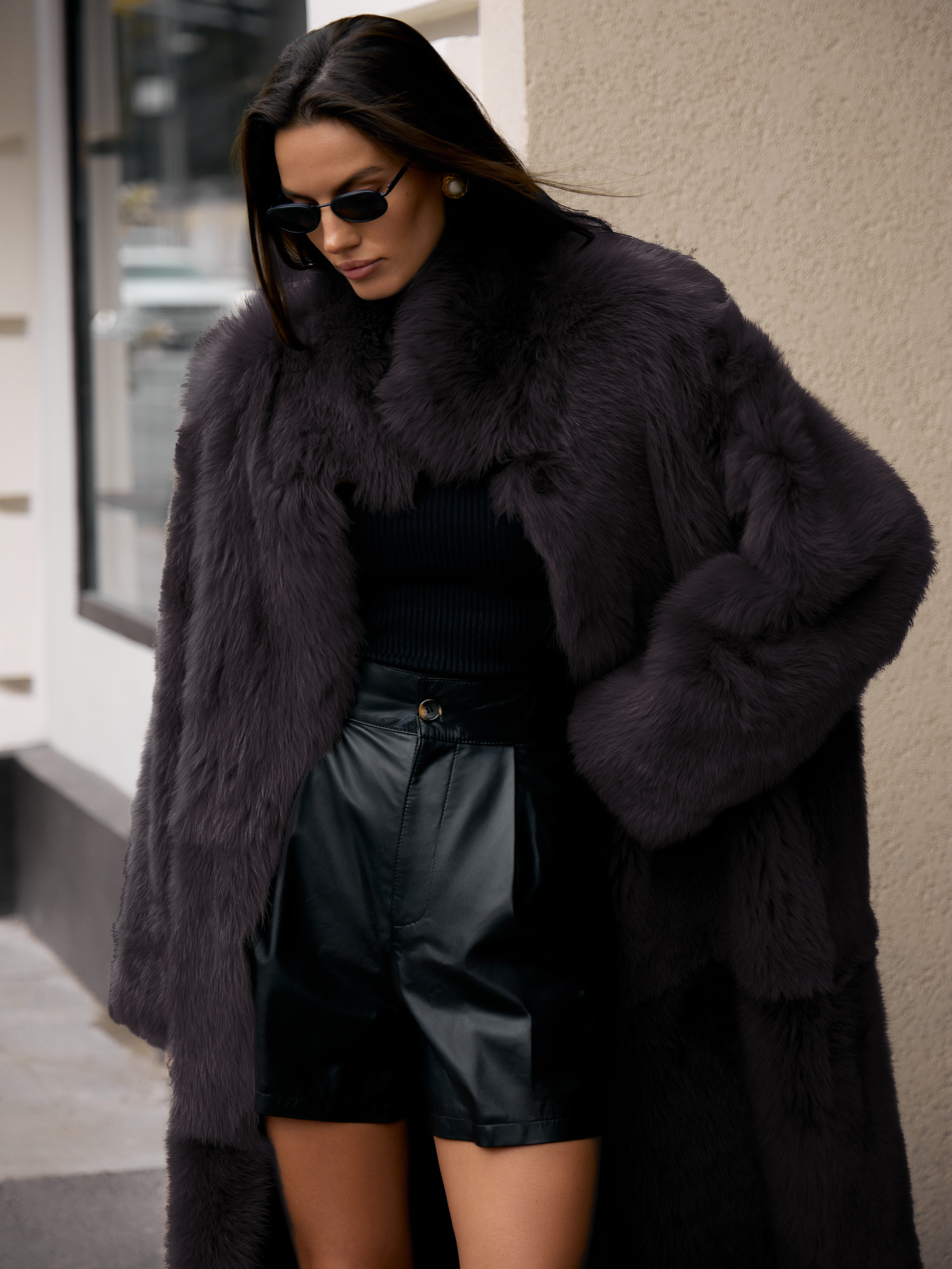 Двустороннее пальто-дубленка Toscana