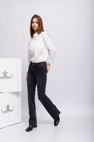 Marc Cain Рубашка хлопковая с акцентной фурнитурой