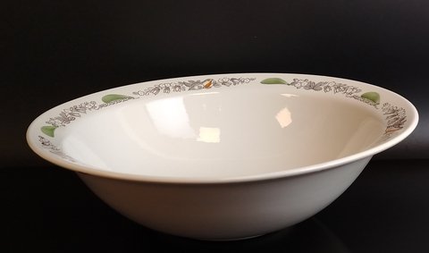 Блюдо глубокое для салата фарфор ЗИК, Конаково, "птички", винтаж времен СССР 1974-1991 гг