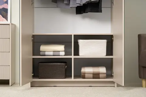 Шкаф 2-х створчатый с зеркалами Пандора ШК-05 кашемир / айриш