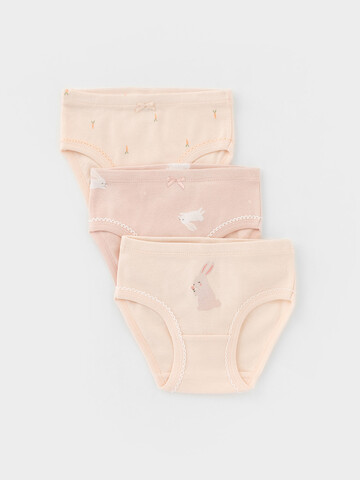 набор трусы/ уп  для девочки  К 1978-3уп/бл.персиковый,пыльный персик,зайчики Ал