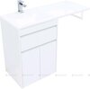 Aquanet 301352 Тумба c раковиной Токио 120L (Персона 120L) напольная 1 ящик 2 фасада цвет белый глянец (301352)