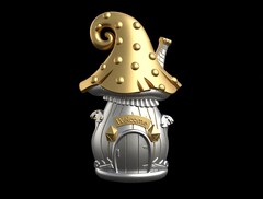 Силиконовый молд № 427 домик Гриб 2 D № 2 ( серия домики для гномов и фей)