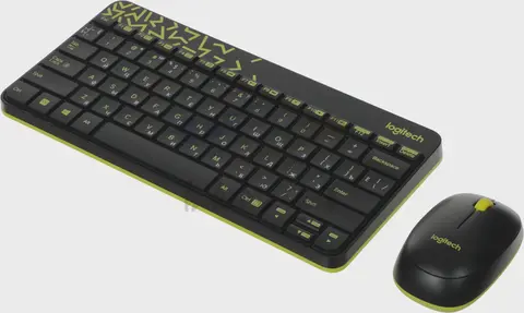 Клавиатура + мышь Logitech MK240 Black/Yellow (920-008198)