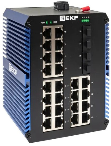 Коммутатор промышленный неуправляемый EKF TSX-U-4GX/SFP-24GTP