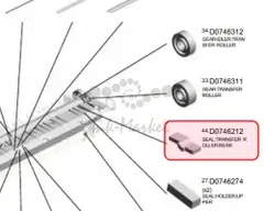 Задний уплотнитель ролика переноса для Ricoh D0746212