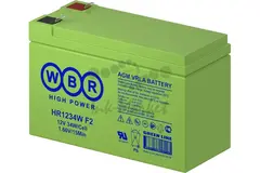 Аккумуляторная батарея WBR HR1234W F2 (12В/9Ач, 34Вт/Эл P(15мин) AGM, с высокой энергоотдачей, Клемма: F2, ДхШхВ: 151x65