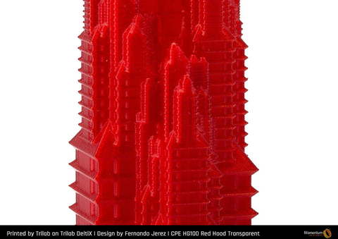 Пластик для 3D-принтера Fillamentum CPE HG100 Red Hood Transparent