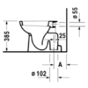 Duravit D-Code Унитаз напольный для независимого подключения воды,  включая крепление, слив в стену, цвет белый 21100100002