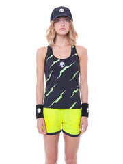 Топ теннисный Hydrogen Thunder Tank Top Woman - black/yellow fluo