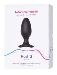 Черная анальная вибропробка HUSH 2 Size L - 12,1 см. - 