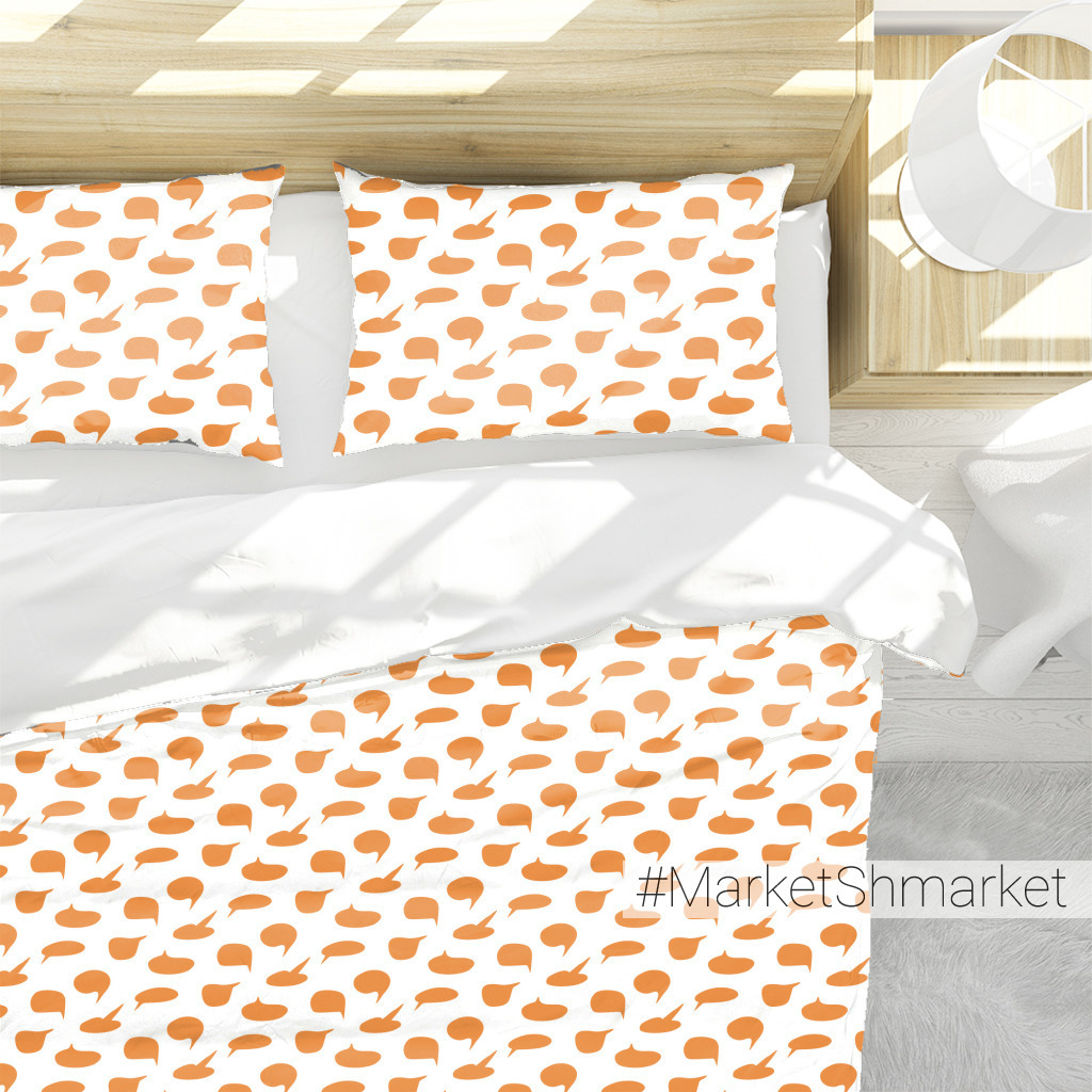 Ткани Buy fabric dialog bubbles orange закажи на