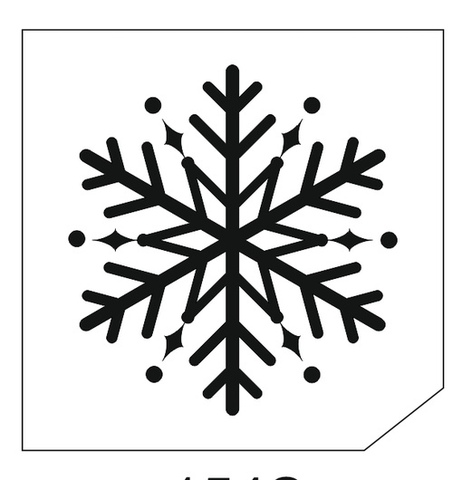 Трафарет для блеск-тату 6*6 снежинка 149S