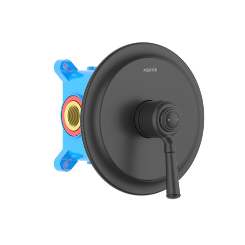 Aquatek AQ1566MB AQ1566MB КЛАССИК смеситель для душа (внешняя и скрытая часть), матовый черный