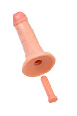 Телесный фаллоимитатор на присоске RealStick CALIBER - 20 см. - 