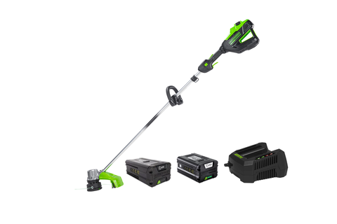 Аккумуляторный триммер Greenworks GD82LTK5, 82v, 40 см, (2110607UB), с аккумулятором 2,5 А·ч ; 5 А·ч и зарядным устройством