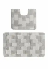 Комплект ковриков для ванной Confetti Bath Maximus Bornova 2504 Platinum BQ (60*100; 50*60)