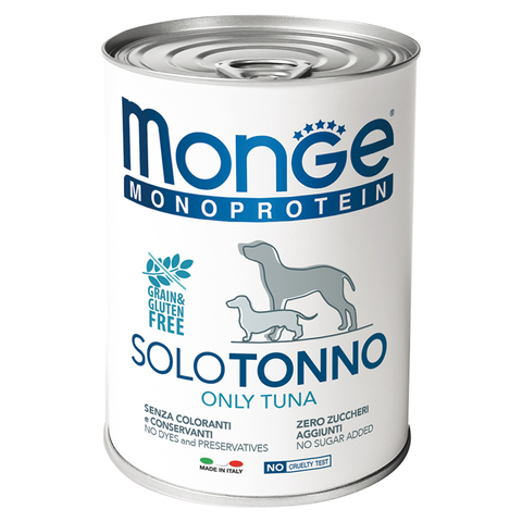 Monge Dog Monoprotein Solo консервы для собак паштет из тунца 400г