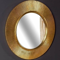 Зеркало Shine круглое ПУ золото с подсветкой
Зеркало Shine круглое ПУ серебро с подсветкой Boheme 528-G (SL) light фото