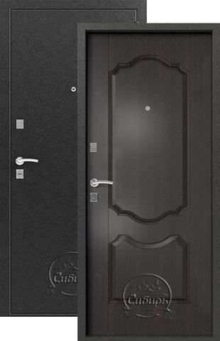 Дверь входная Сибирь S-1/1, 2 замка, 1 мм  металл, (серебро+венге)