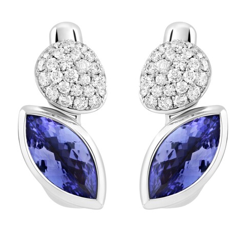 Серьги с Танзанитами и Бриллиантами, E0259-1/10