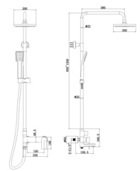 ДУШЕВАЯ КОЛОННА СО СМЕСИТЕЛЕМ ДЛЯ ВАННЫ С ПОВОРОТНЫМ ИЗЛИВОМ BRAVAT REAL F6333367CP-A-RUS