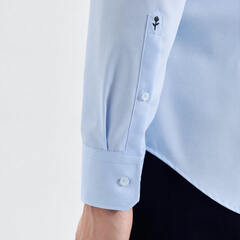 Сорочка Seidensticker Shaped Fit 01.253480-14 голубая с цветной отделкой