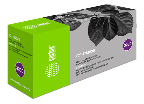 Картридж лазерный Cactus CS-TN3230 TN-3230 черный (3000стр.) для Brother HL-5340D, 5350DN, 5370DW, DCP-8070D, 8085DN