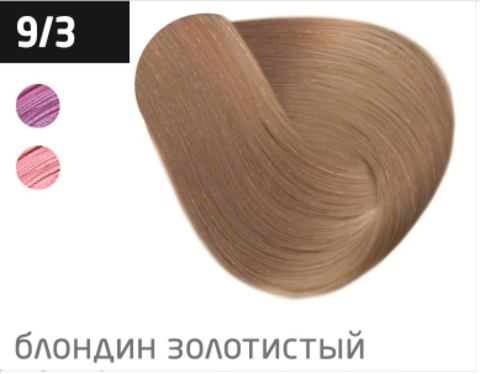 OLLIN color 9/3 блондин золотистый 60мл перманентная крем-краска для волос