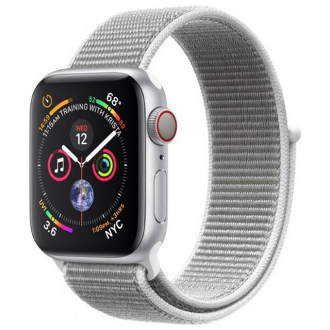 Смарт часы APPLE Watch Series 4 GPS 44mm Silver Aluminium Case with Seashell Sport Loop