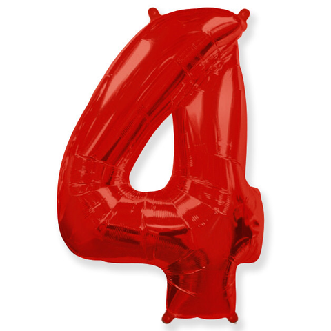 Цифра «4» красная