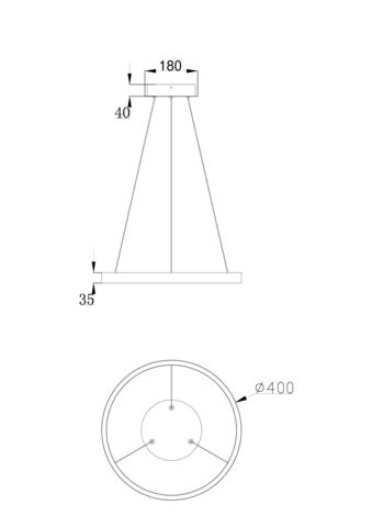 Подвесной светильник Technical Rim MOD058PL-L22BS4K
