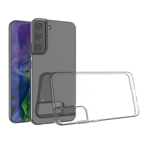 Силиконовый чехол TPU Clear case (толщина 1,0 мм) для Samsung Galaxy S22 (Прозрачный)