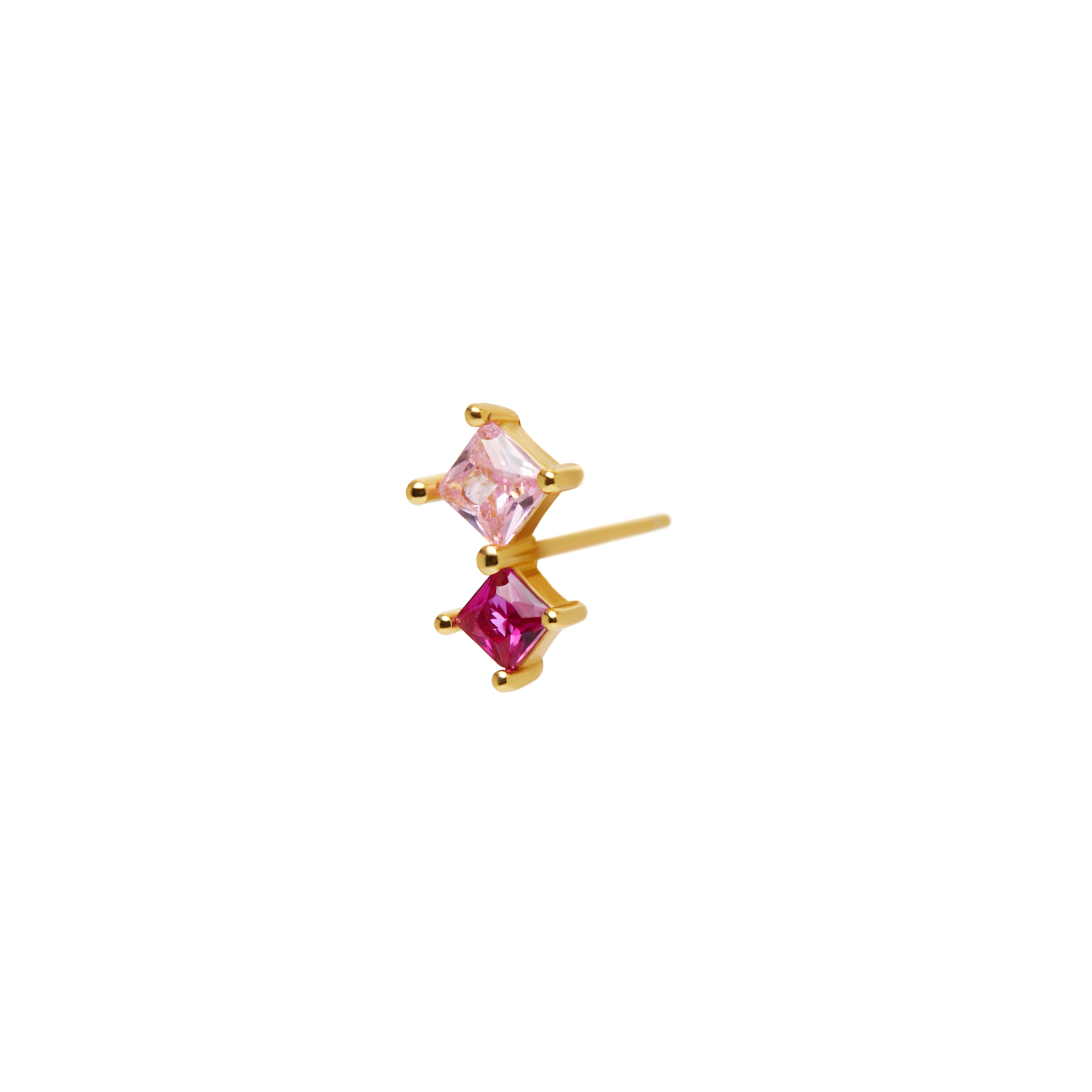 déjà vu моносерьга pink crystal earring DÉJÀ VU Моносерьга Gold Hibiscus Earring